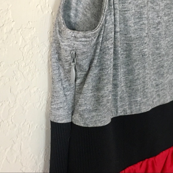 Theory Colorblock Mini Dress in Gray & Red | EUC - Picture 4 of 6